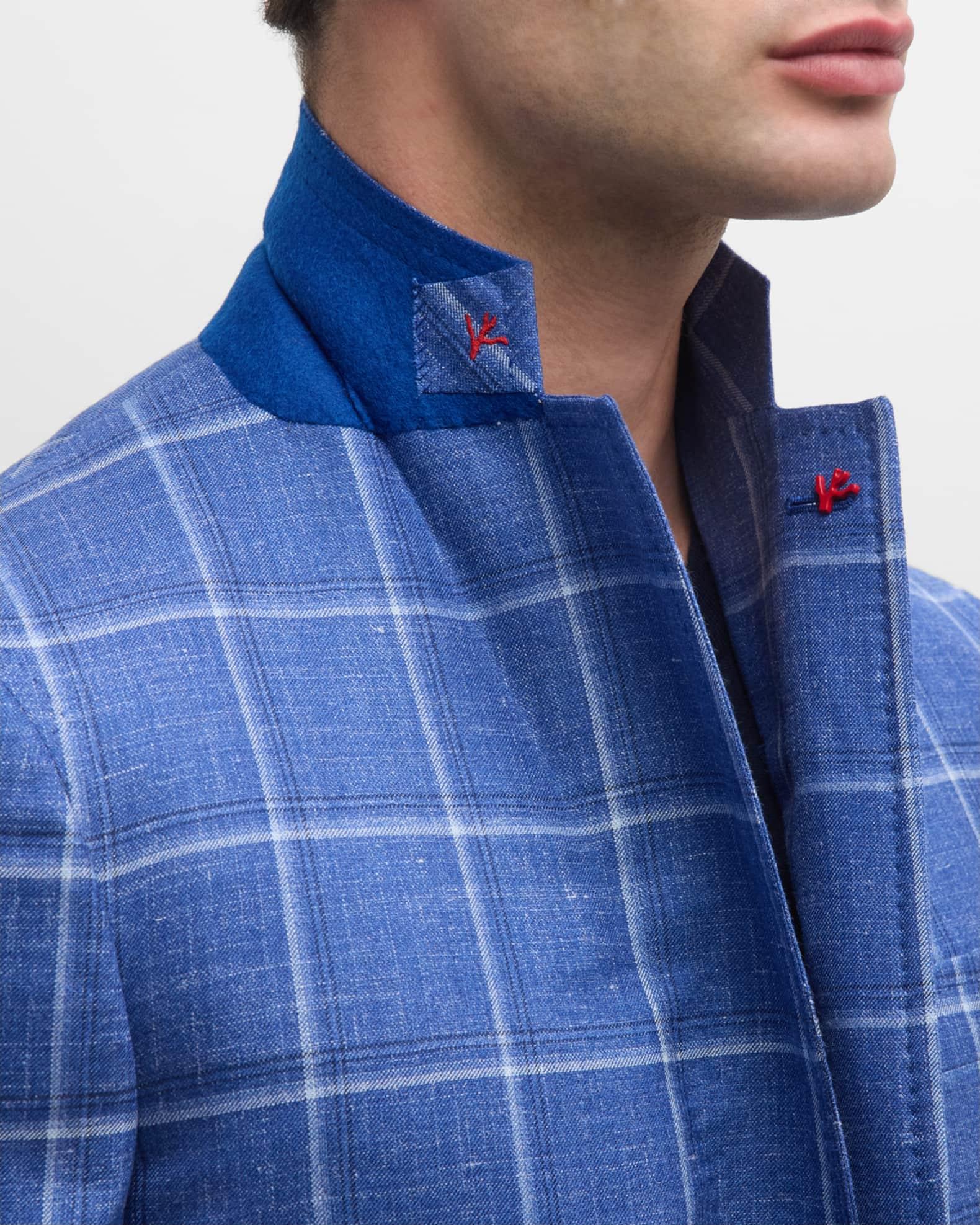 Men's Plaid Cashmere-Blend Sport Coat Product Image