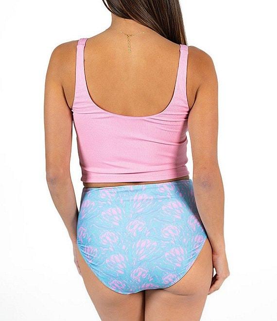Janela Bay Pastel Floral Tie Front High Waist Swim Bottom Product Image