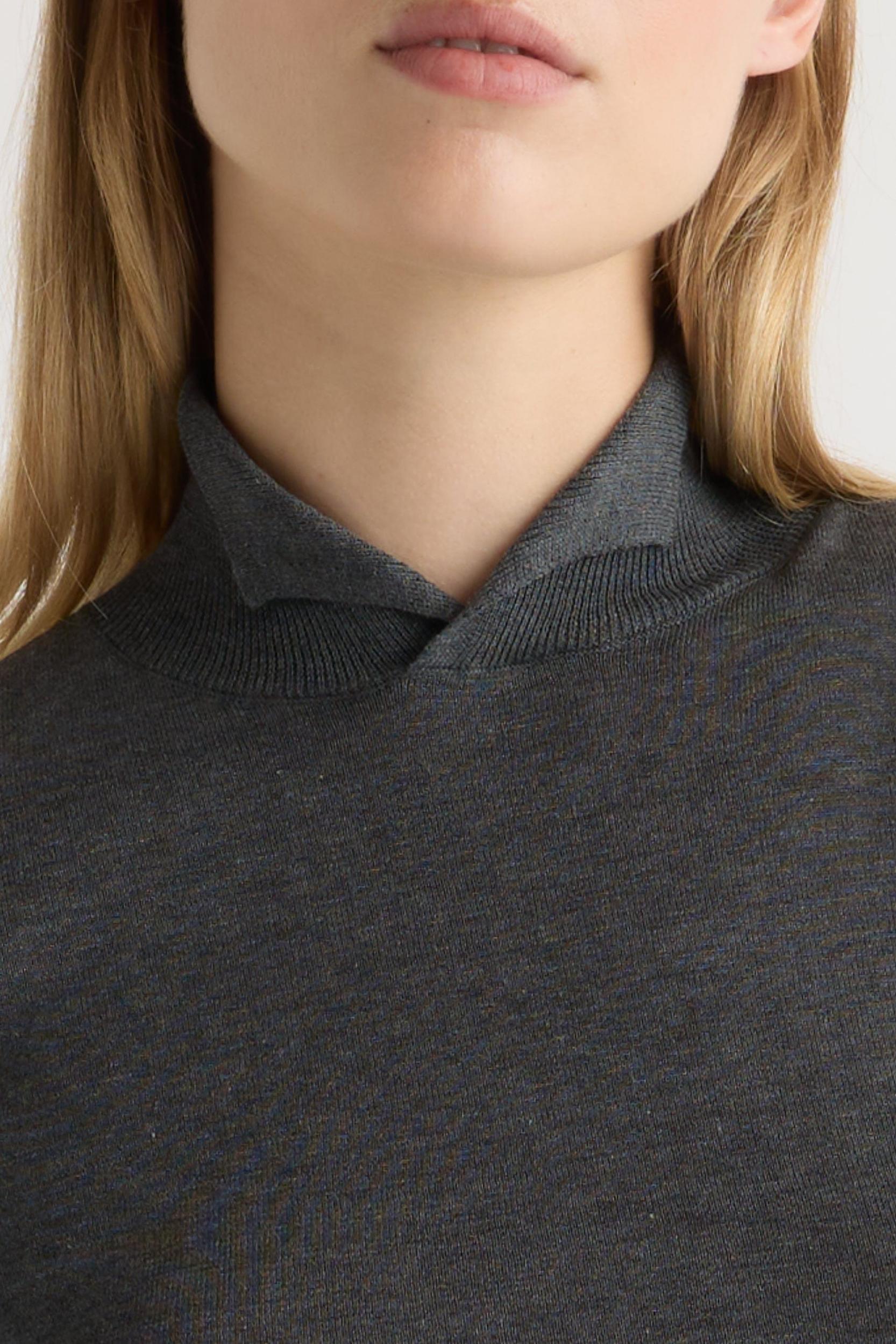 Gia Cotton-Silk Turtleneck Knit Top Product Image