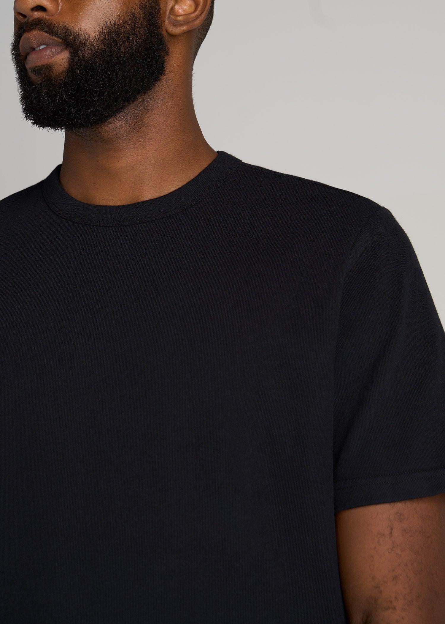 LJ&S Heavyweight Relaxed Fit Tee for Tall Men in White Male Product Image