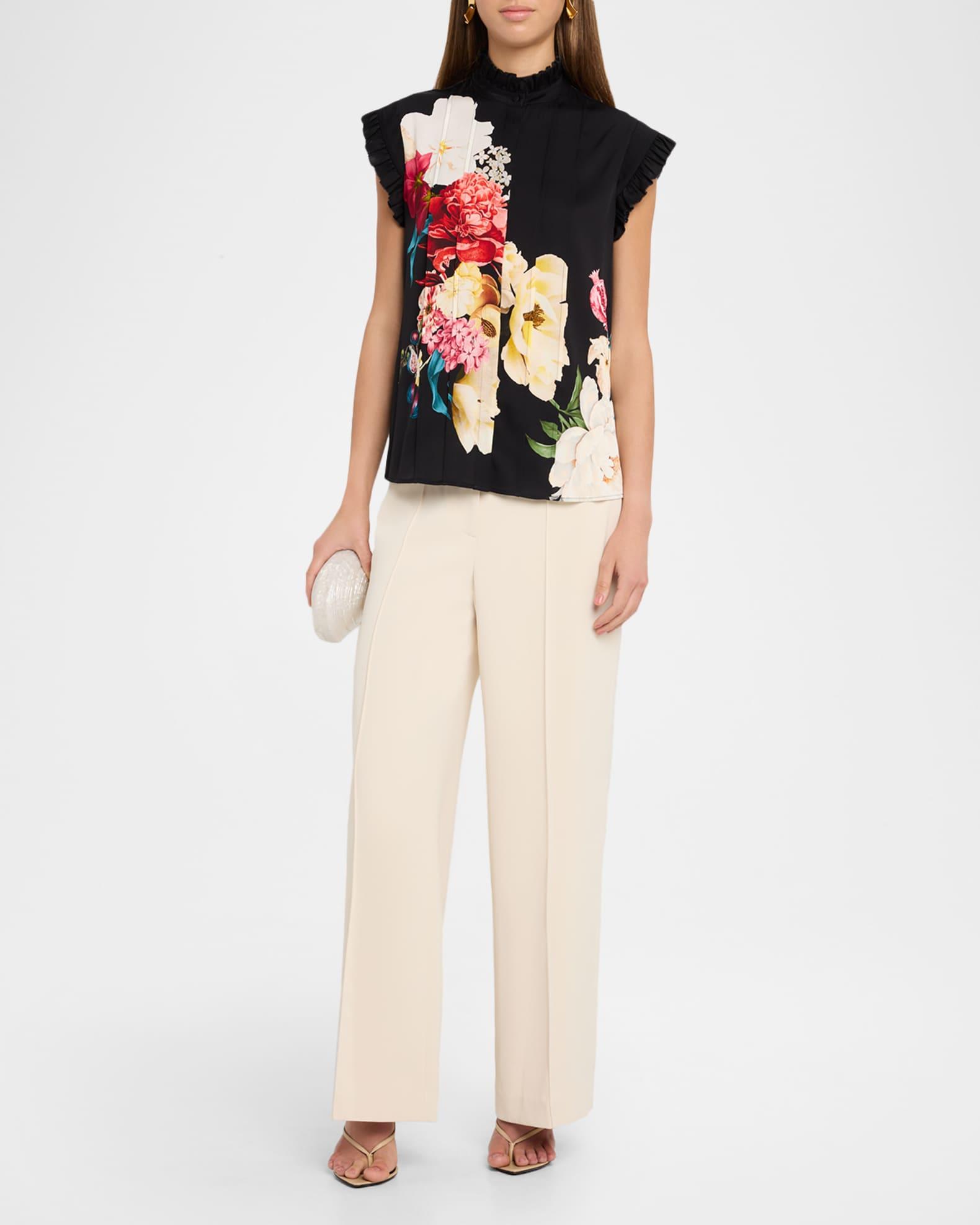 The Chloe Floral-Print Ruffle Top Product Image