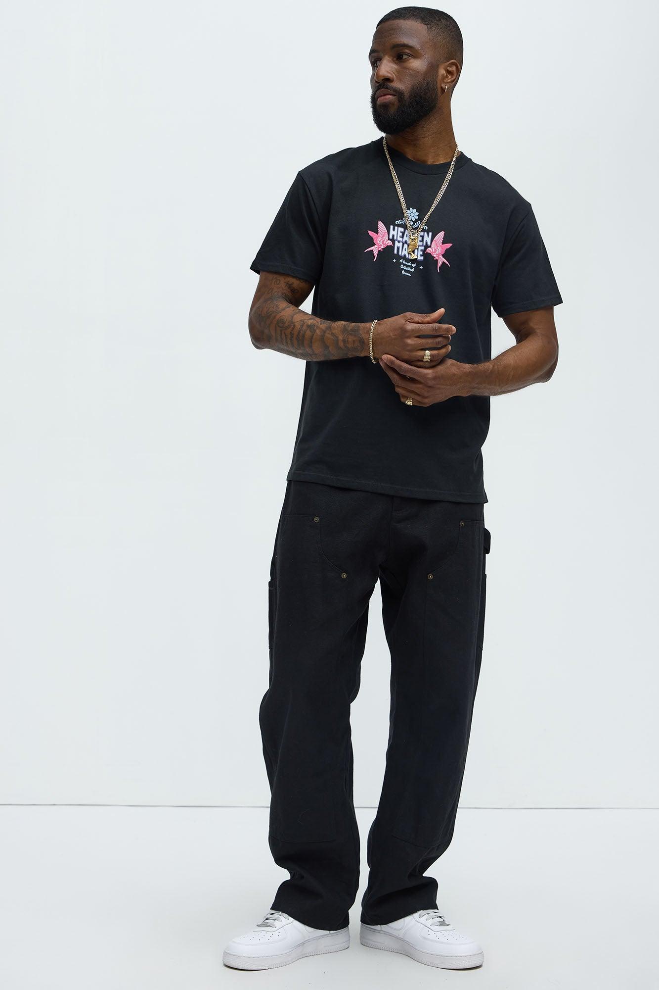 Heaven Made It Short Sleeve Tee - Black Product Image