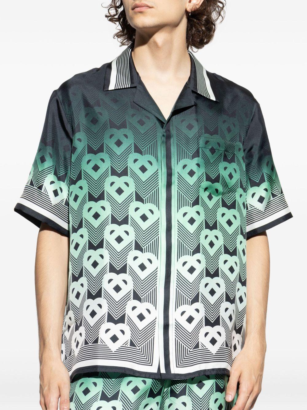 monogram gradient silk shirt Product Image