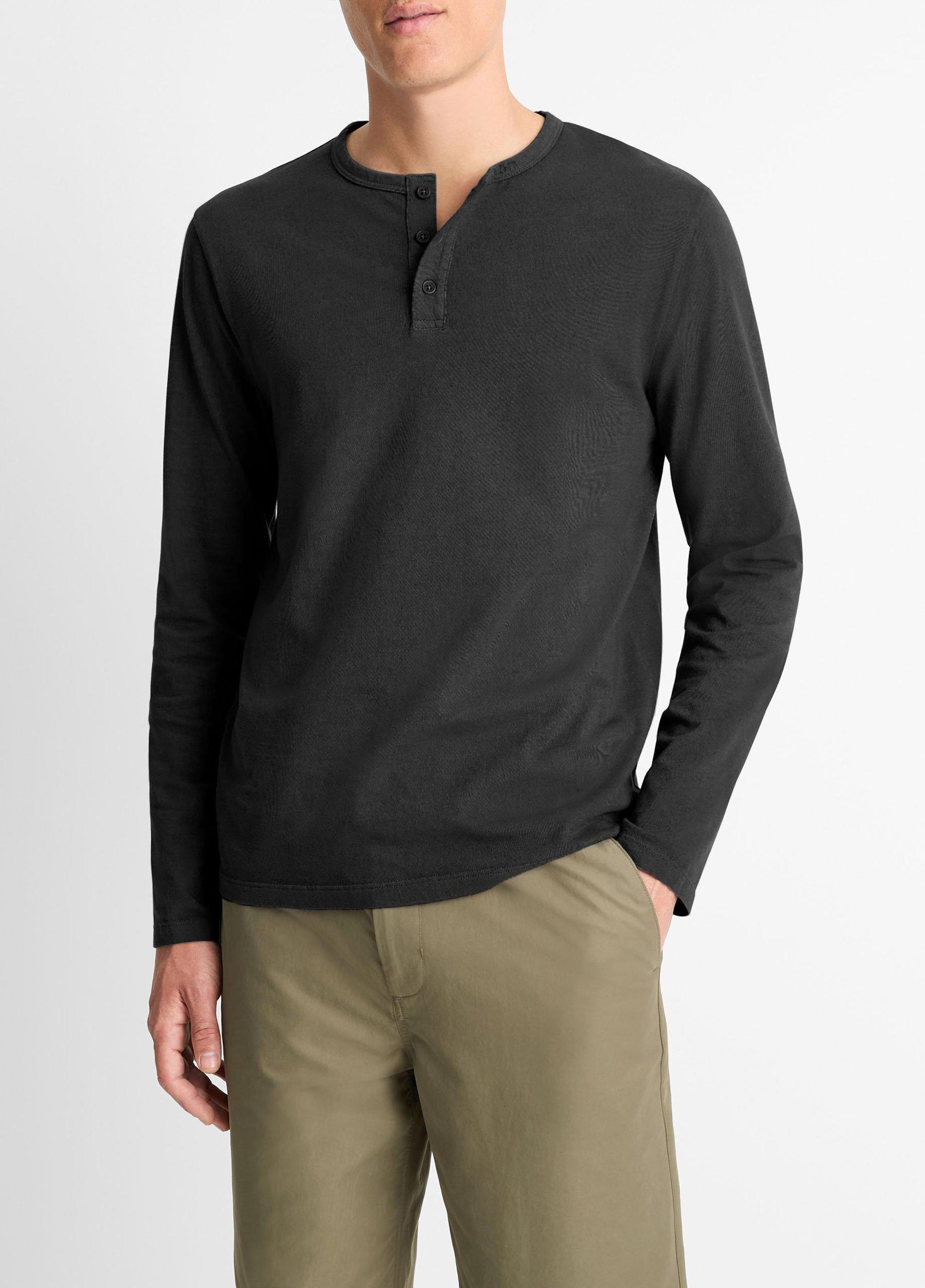 Garment Dye Cotton Long-Sleeve Henley Product Image