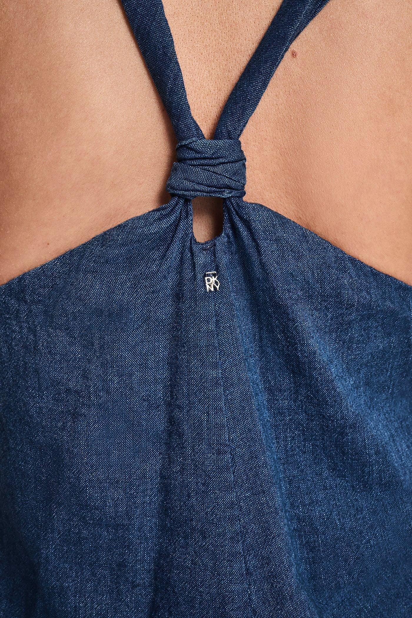 KNOTTED STRAP V-NECK MAXI DRESS Product Image