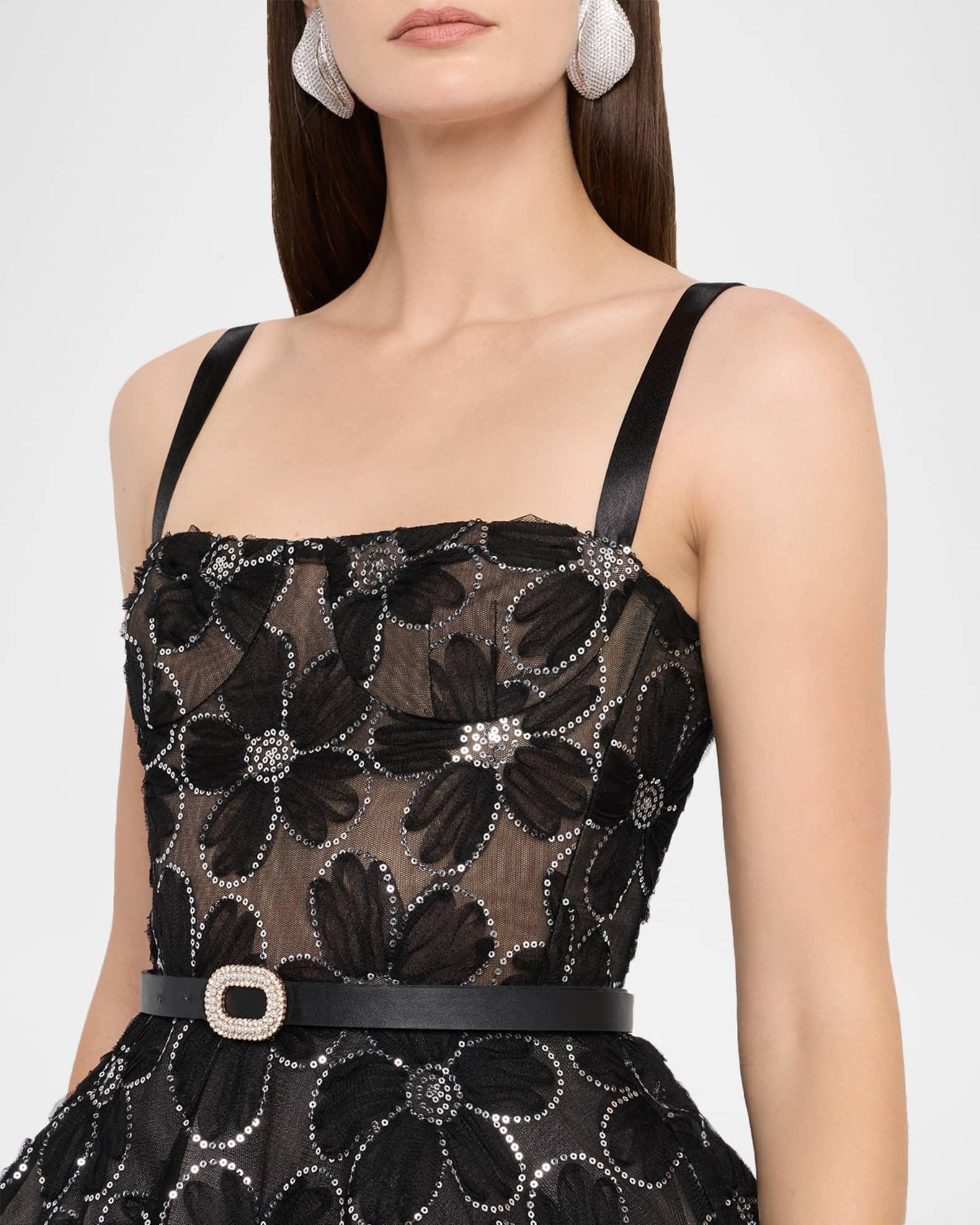 Mademoiselle Floral Fit-&-Flare Mini Dress Product Image