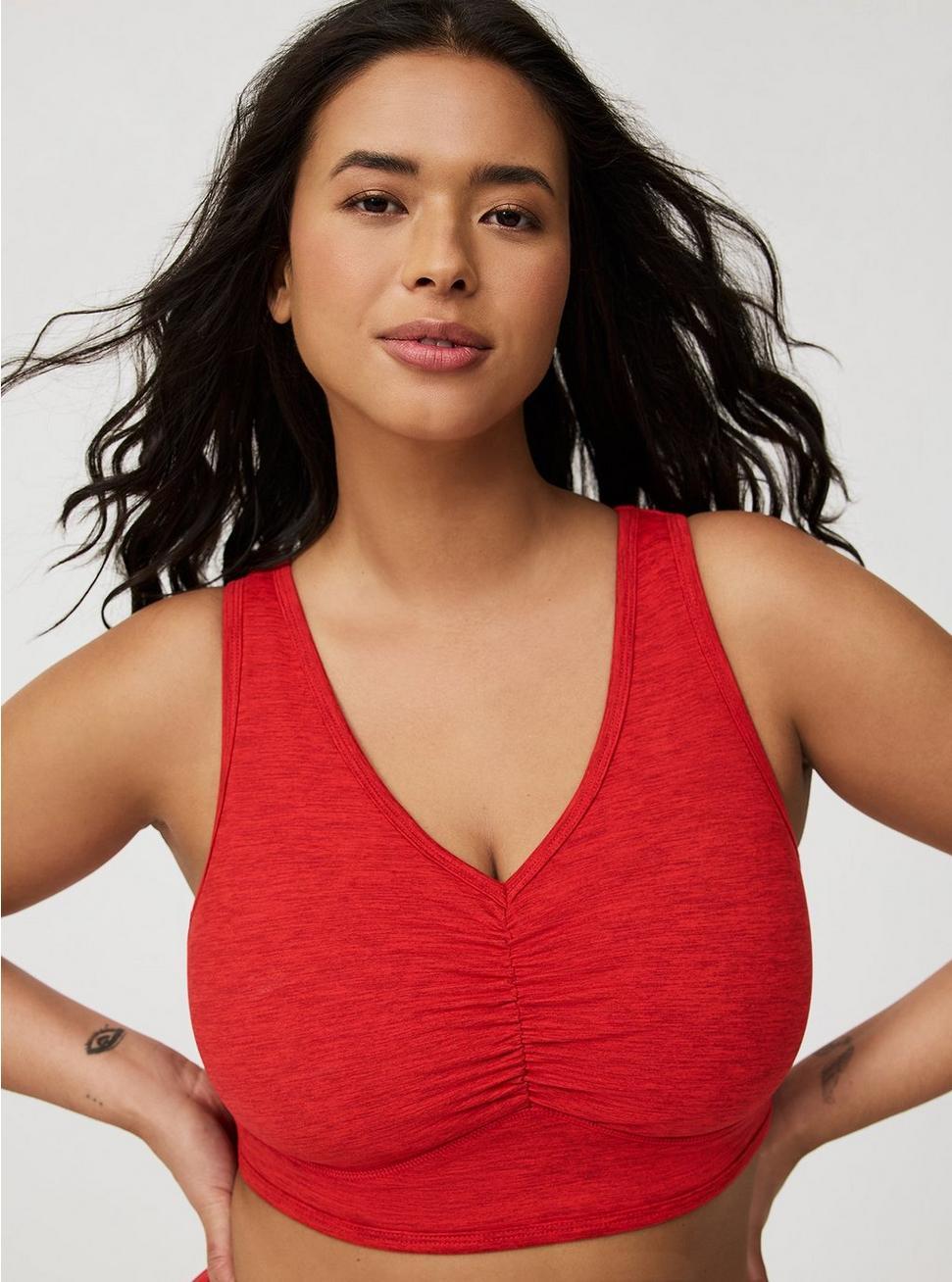 Performance Jersey Ruched Yoga Bra Product Image