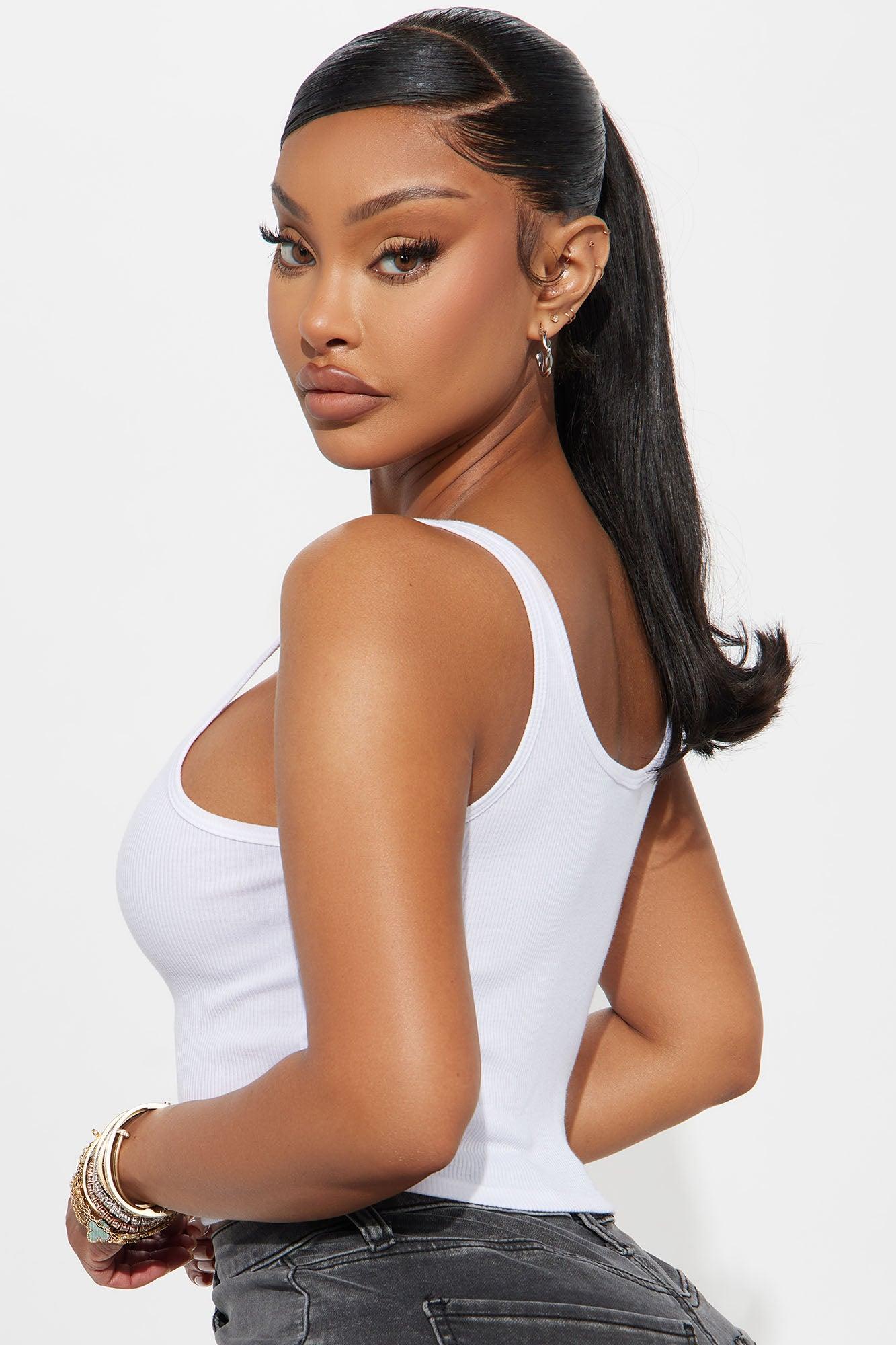 It's The Tequila Talking Ribbed Tank Top - White Female Product Image