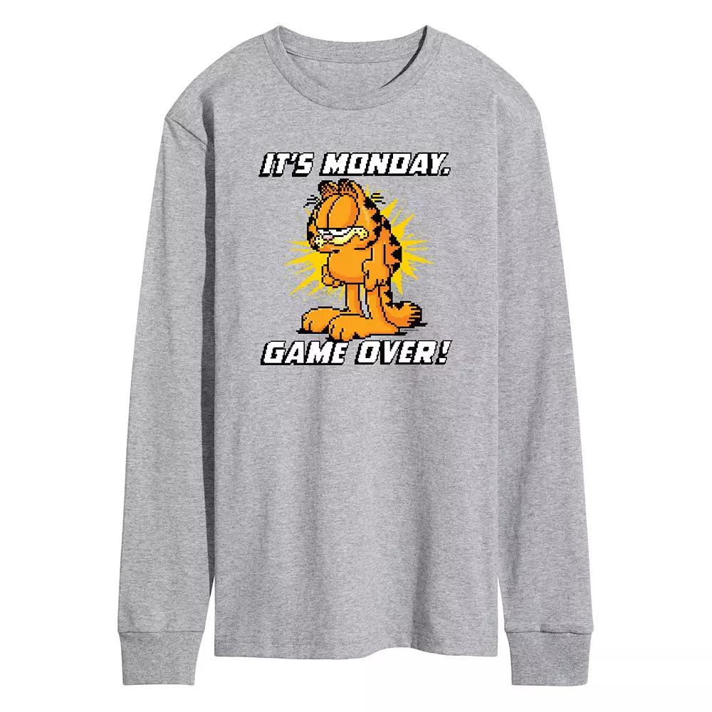 Men's Garfield It's Monday Long Sleeve Graphic Tee,  Product Image
