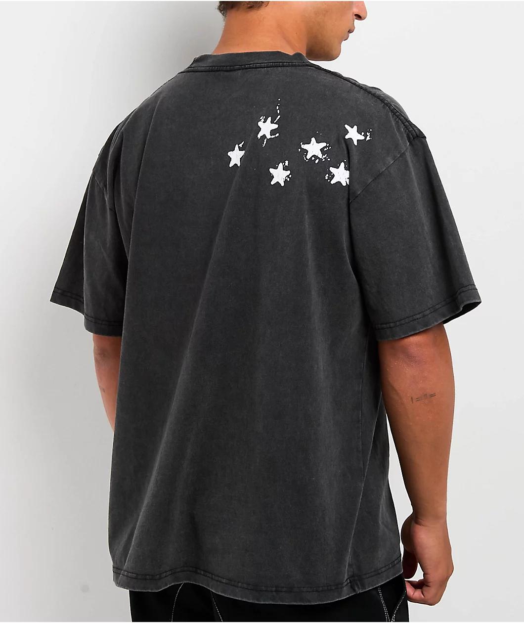 Zero Punk Stars Black Wash T-Shirt Product Image
