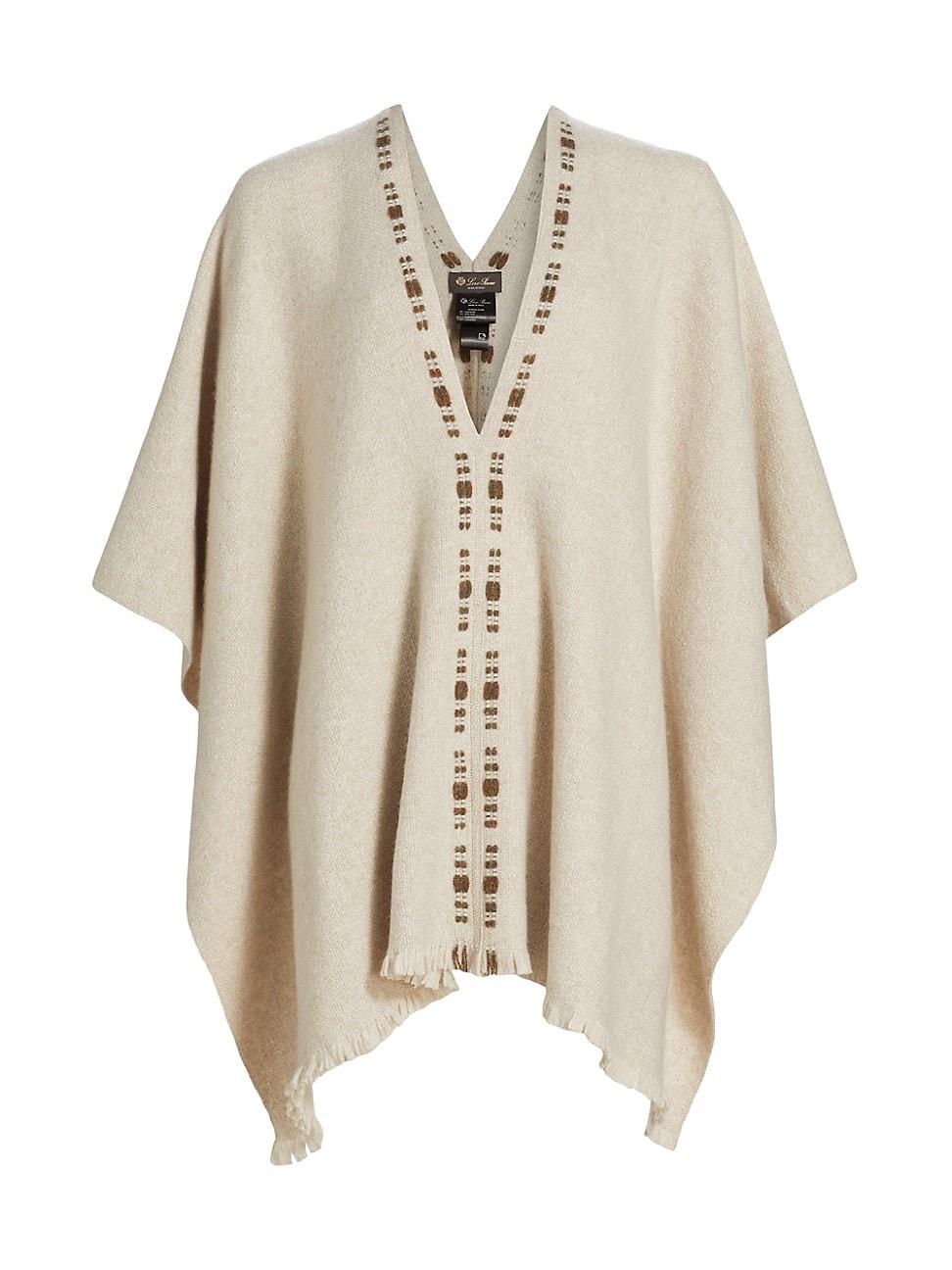 Womens Cashmere-Blend Poncho Product Image