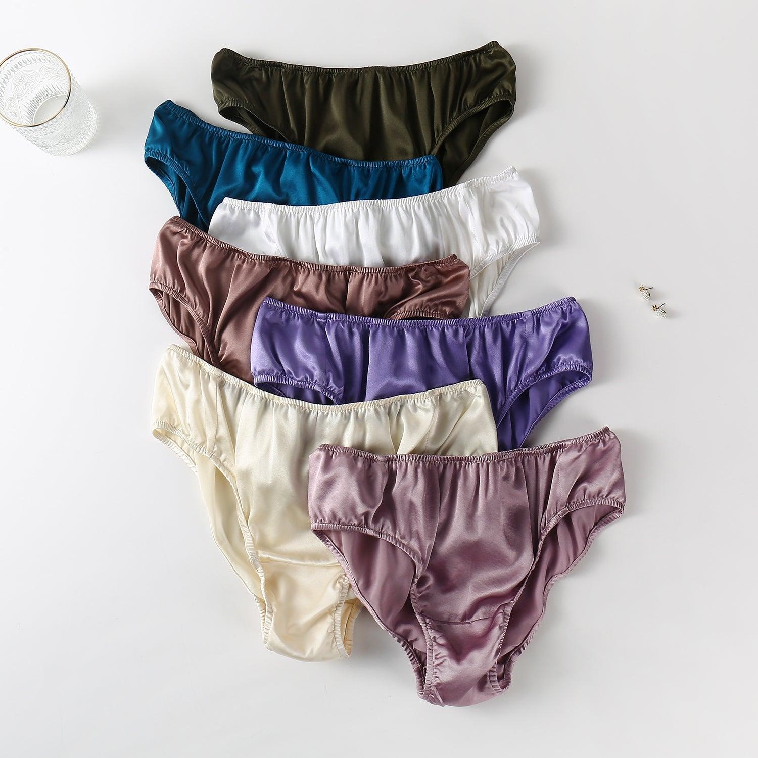 Set of 9 Pure Mulberry Silk Bikini Panties | Mid Waist | 22 Momme | Float Collection Product Image