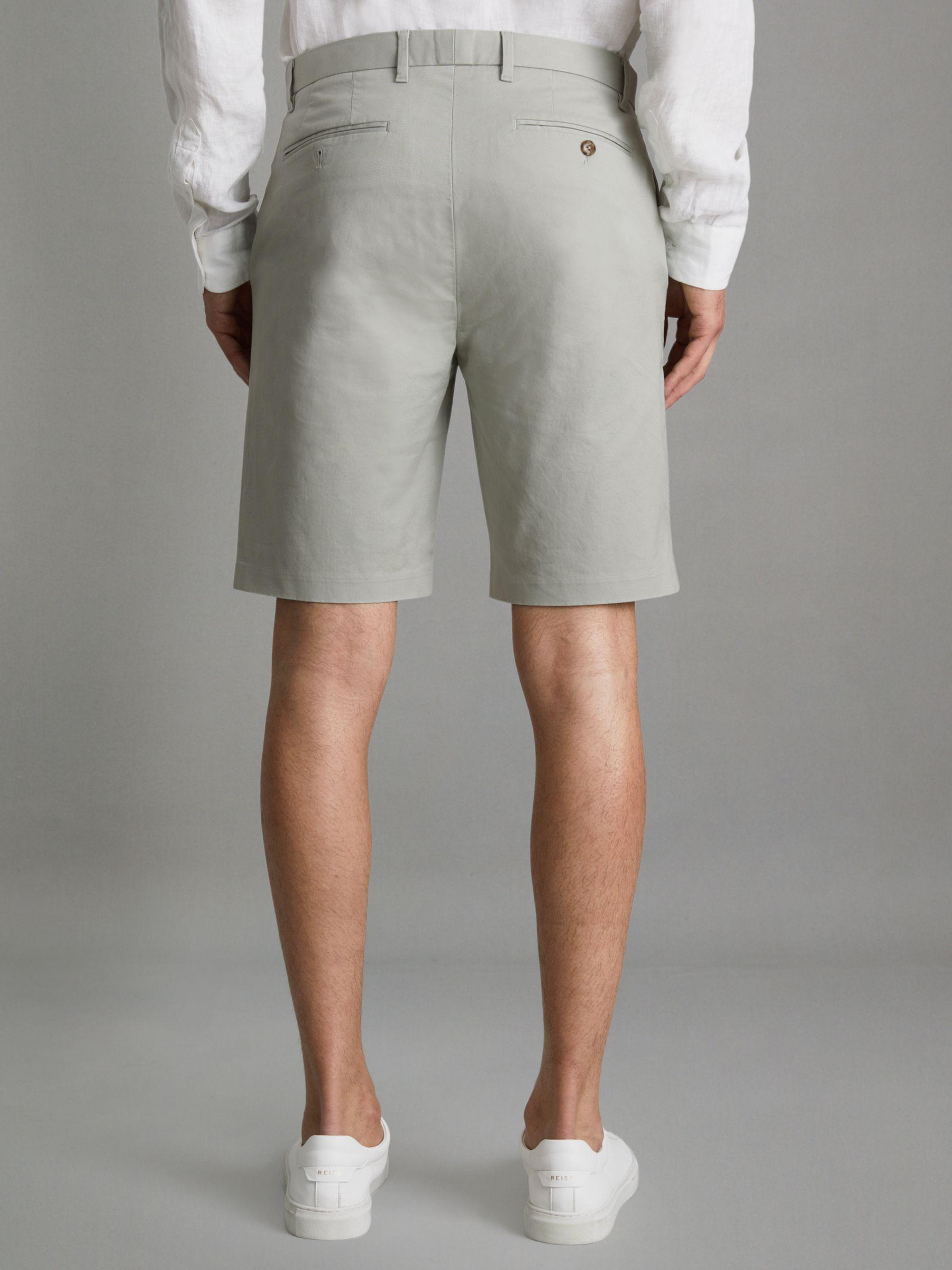 Modern Fit Cotton Blend Chino Shorts in Soft Sage Product Image