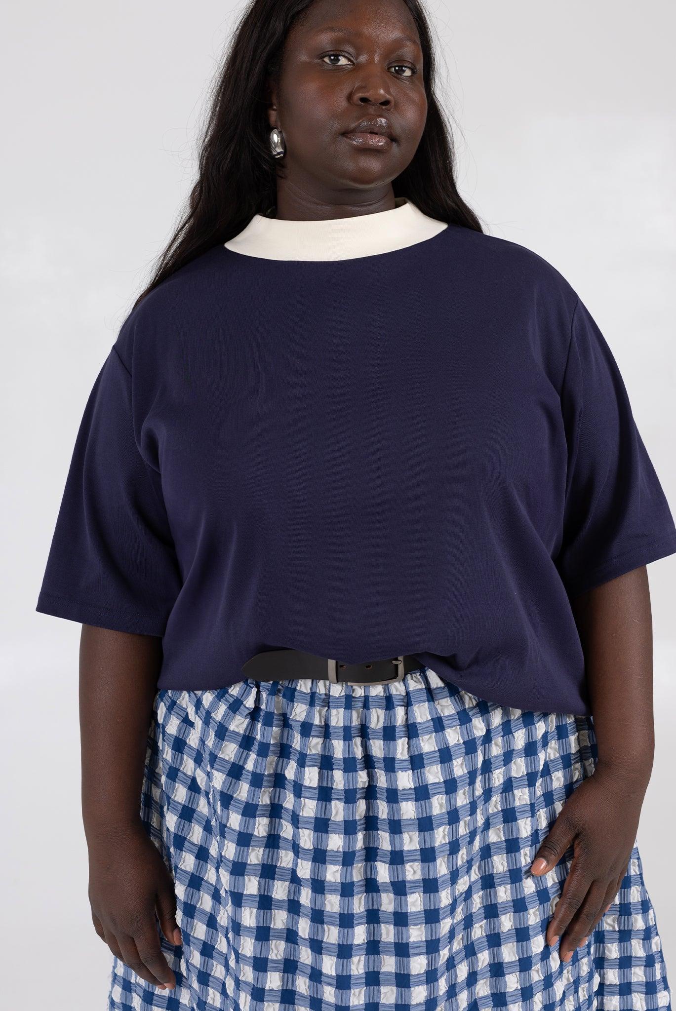 Saturday Skirt - Navy Check Product Image