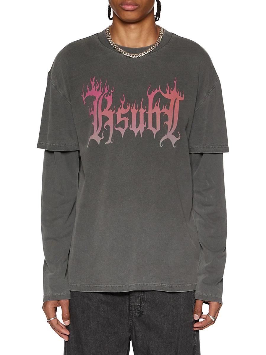 Mens Democrazy Feugo Layered Long-Sleeve T-Shirt Product Image