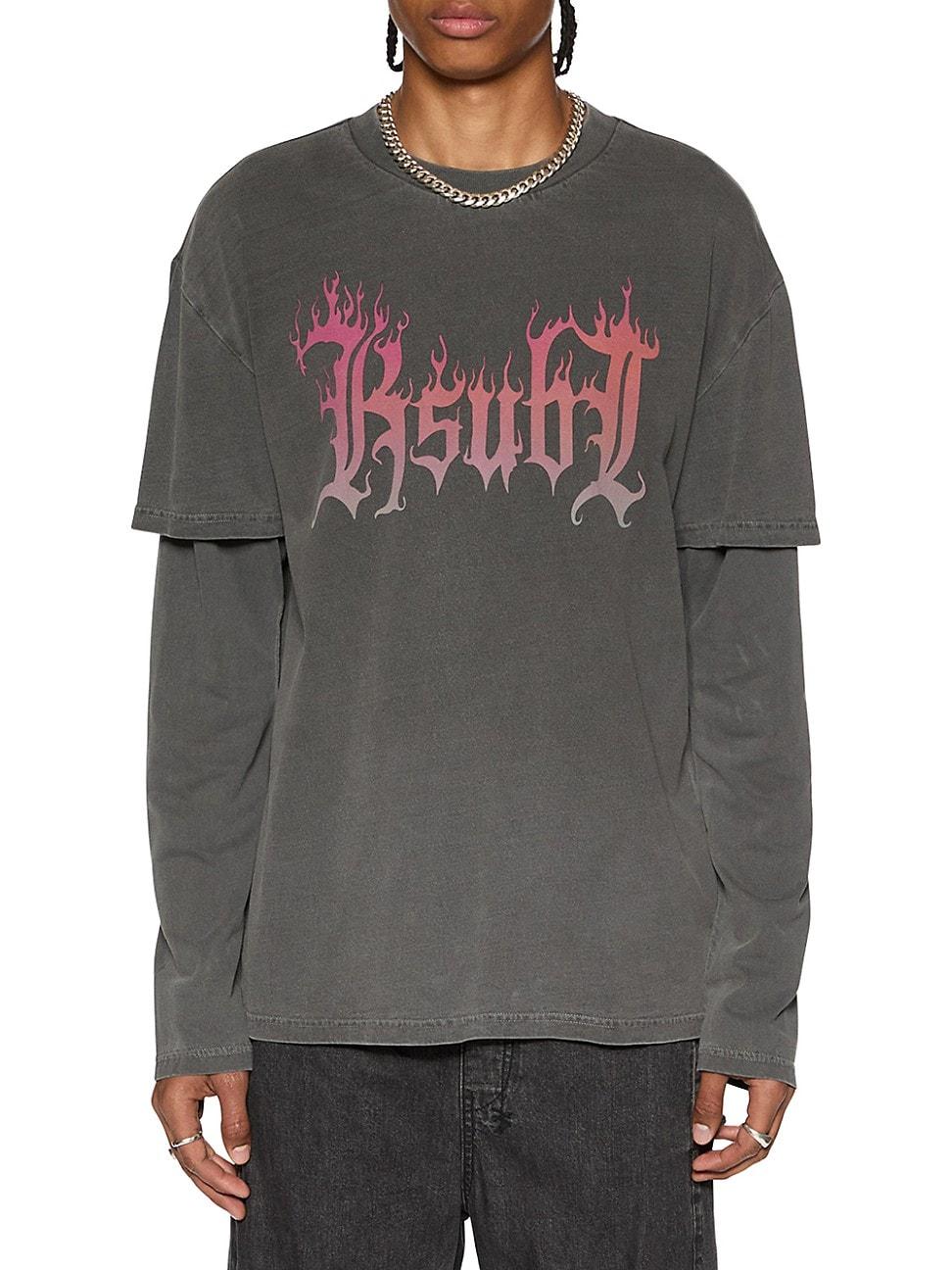 Mens Democrazy Feugo Layered Long-Sleeve T-Shirt Product Image