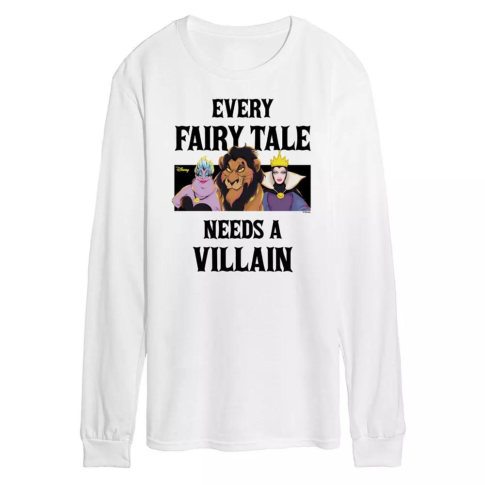 Disney Villains Men's Every Fairy Tale Long Sleeve Graphic Tee,  Product Image