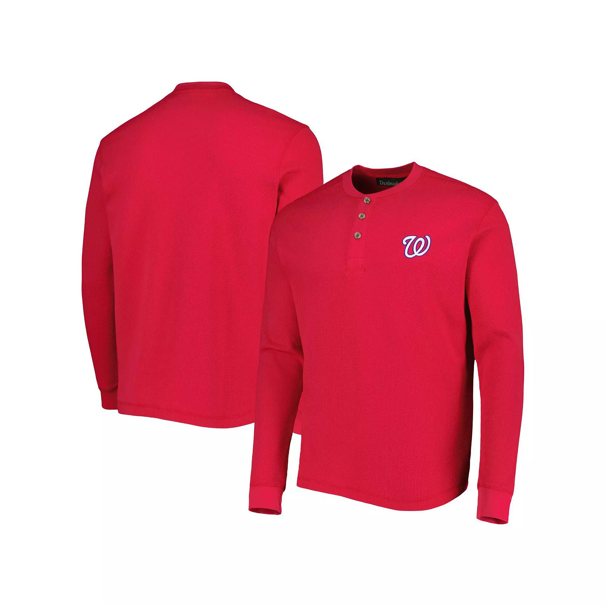 Men's Dunbrooke Washington Nationals Red Maverick Long Sleeve T-Shirt,  Product Image