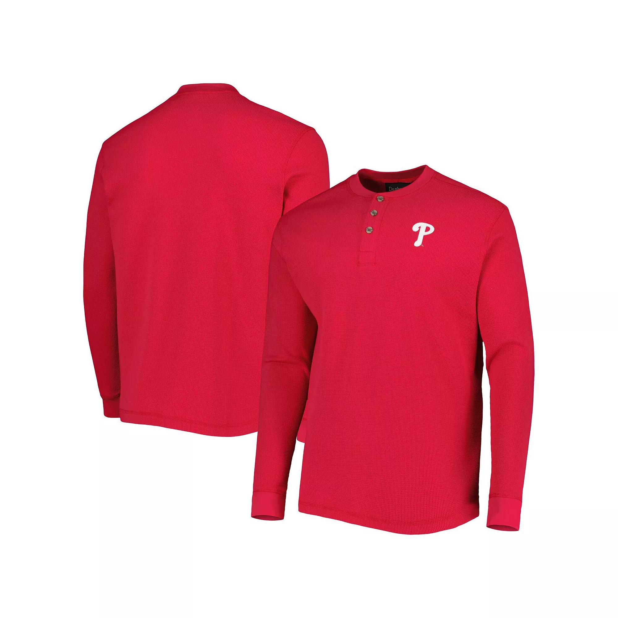 Men's Dunbrooke Philadelphia Phillies Red Maverick Long Sleeve T-Shirt,  Product Image