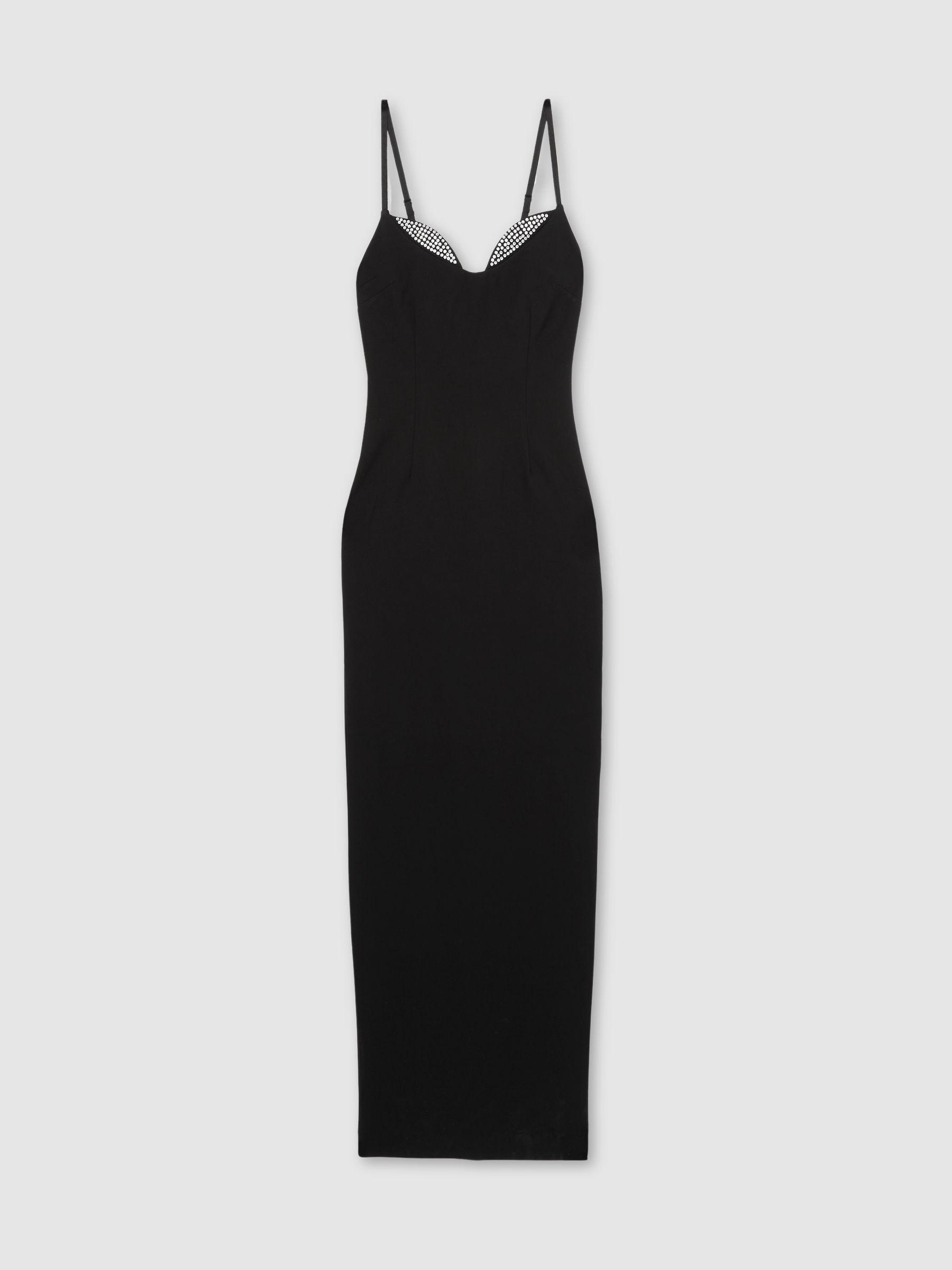 Good American Crystal-Trim Maxi Dress in Black Product Image