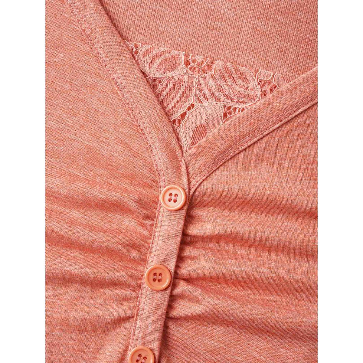 Plus Size Stretchy Knit Ruched Pockets Midi Dress Salmon Women Knit Dresses Bloomchic 22-24/3X Product Image