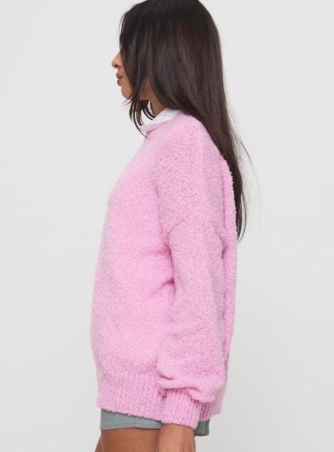 Niomie Knit Sweater Pink Product Image