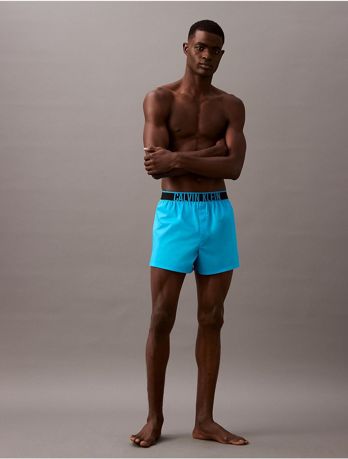 Calvin Klein Mens Intense Power Lounge Slim Woven Boxer - Blue Product Image