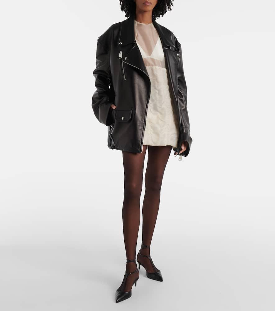 KHAITE Blair Linen And Silk-blend Minidress In White Product Image