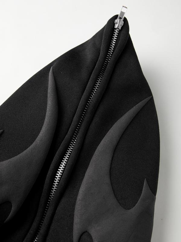 Men's Street Graphic Print Full Zip Oversized Hoodie Product Image