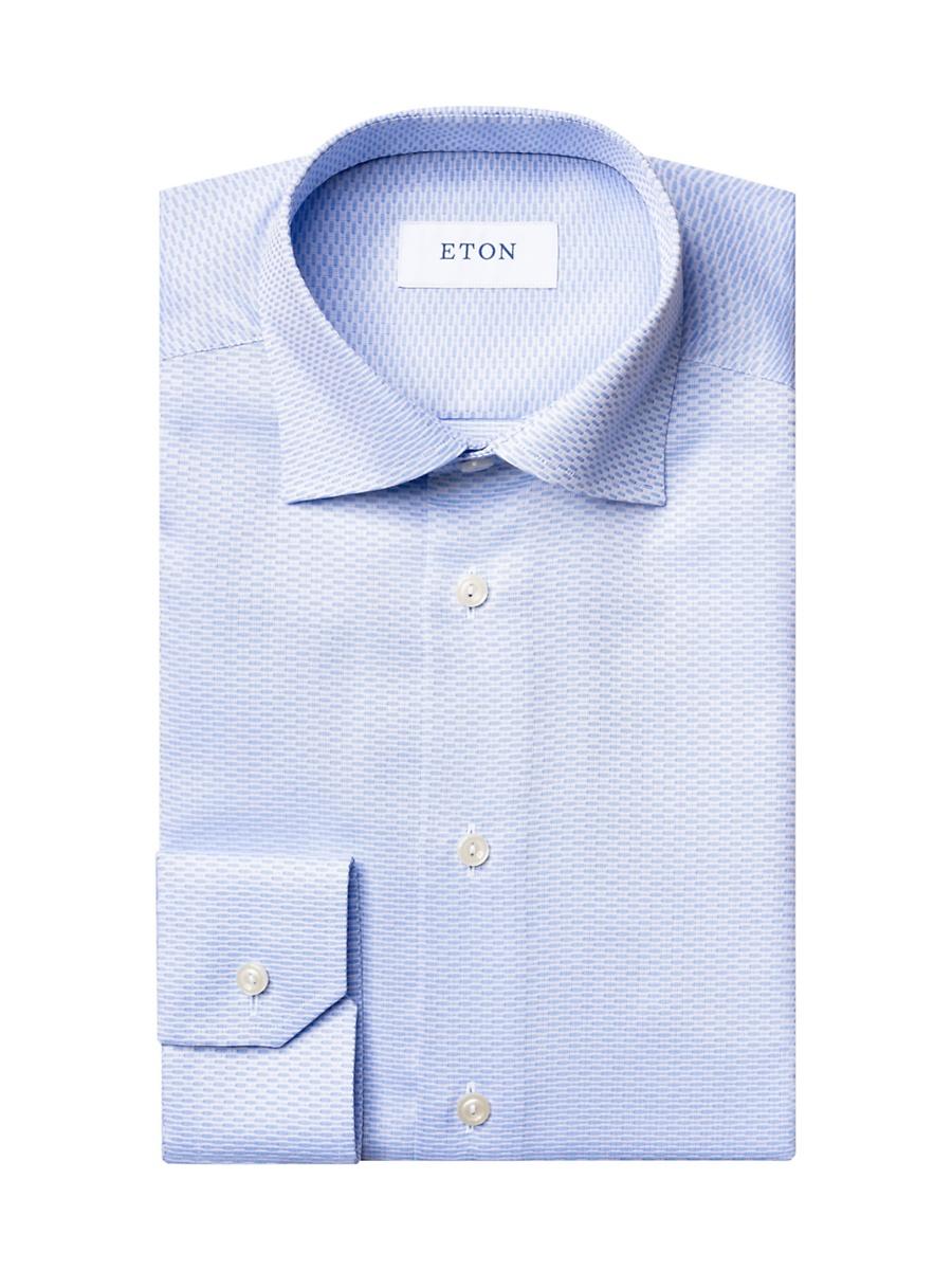 Mens Classic-Fit Textured Solid Button-Front Shirt Product Image