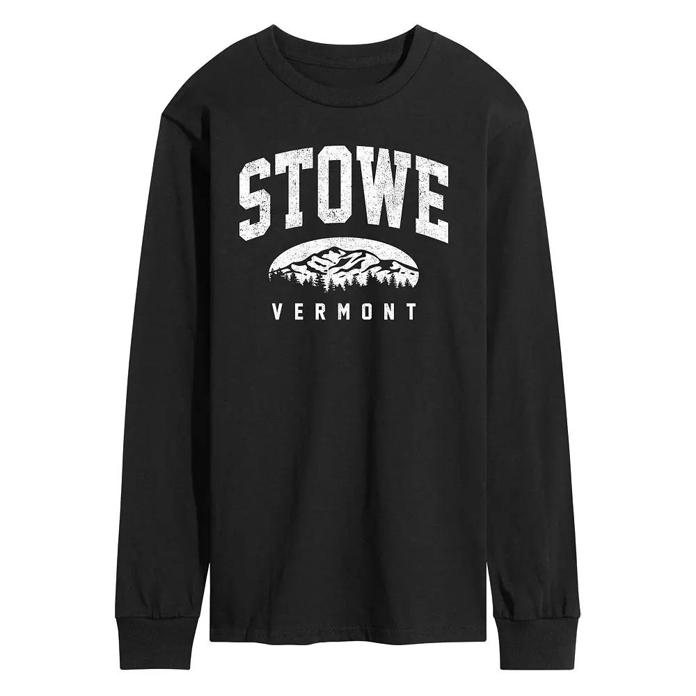 Men's Stowe Vermont Long Sleeve Graphic Tee,  Product Image