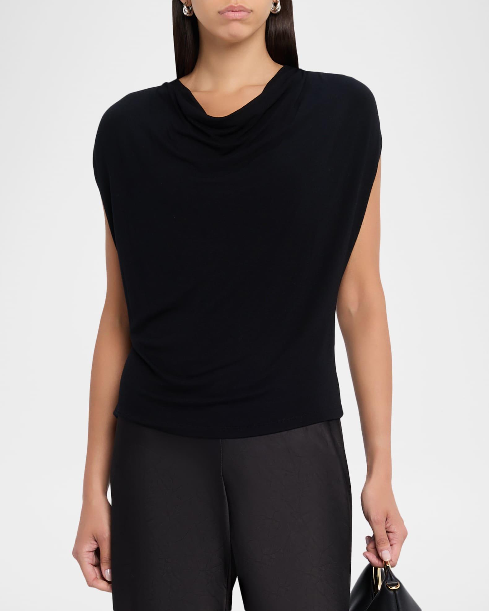 Draped Cowl-Neck Top  Product Image