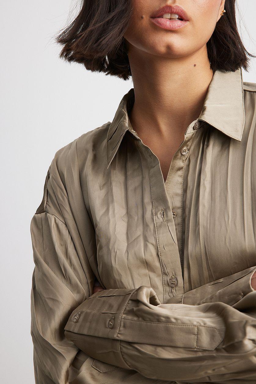 Crinkled Satin Shirt Product Image