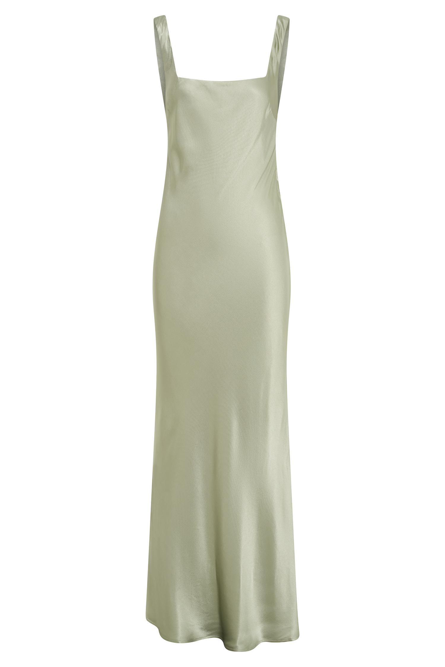 Ensley Satin Maxi Dress - Sage Product Image