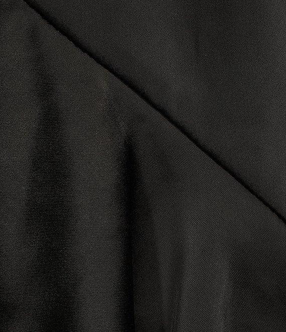 GB Cascading Satin Asymmetrical Ruffle Midi Dress Product Image