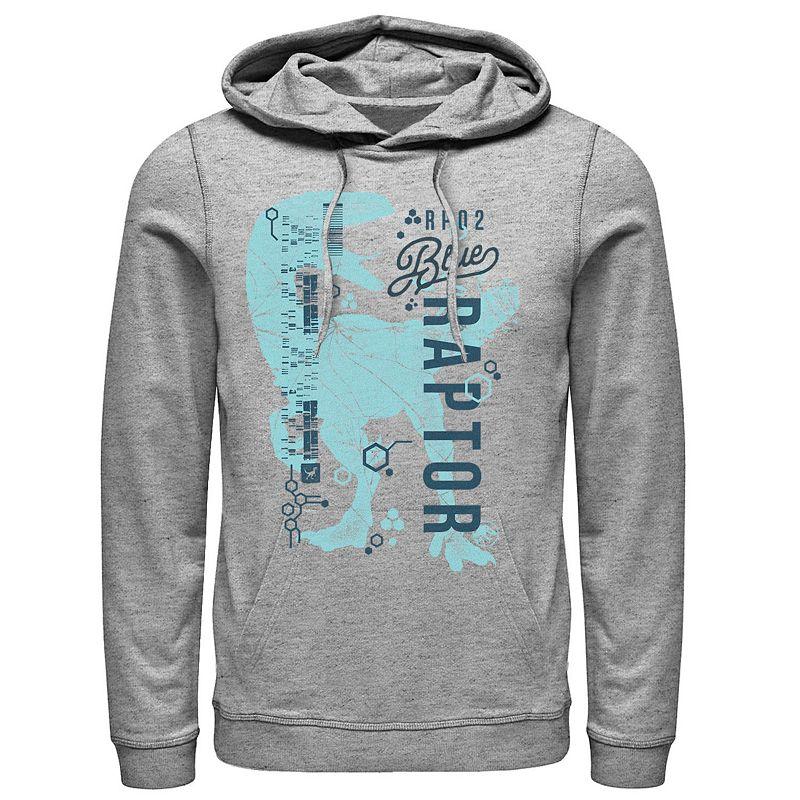 Men's Jurassic World Two Blue Raptor DNA Code Silhouette Hoodie,  Product Image