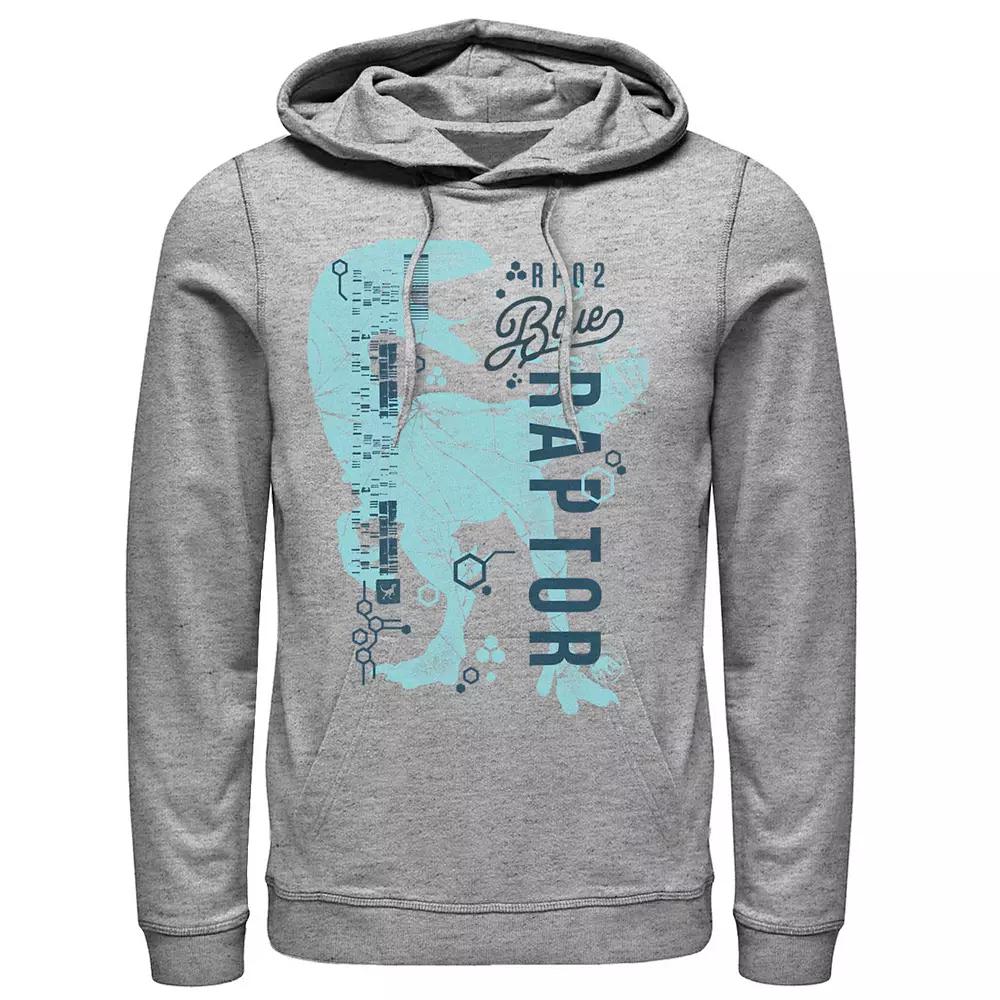 Men's Jurassic World Two Blue Raptor DNA Code Silhouette Hoodie,  Product Image