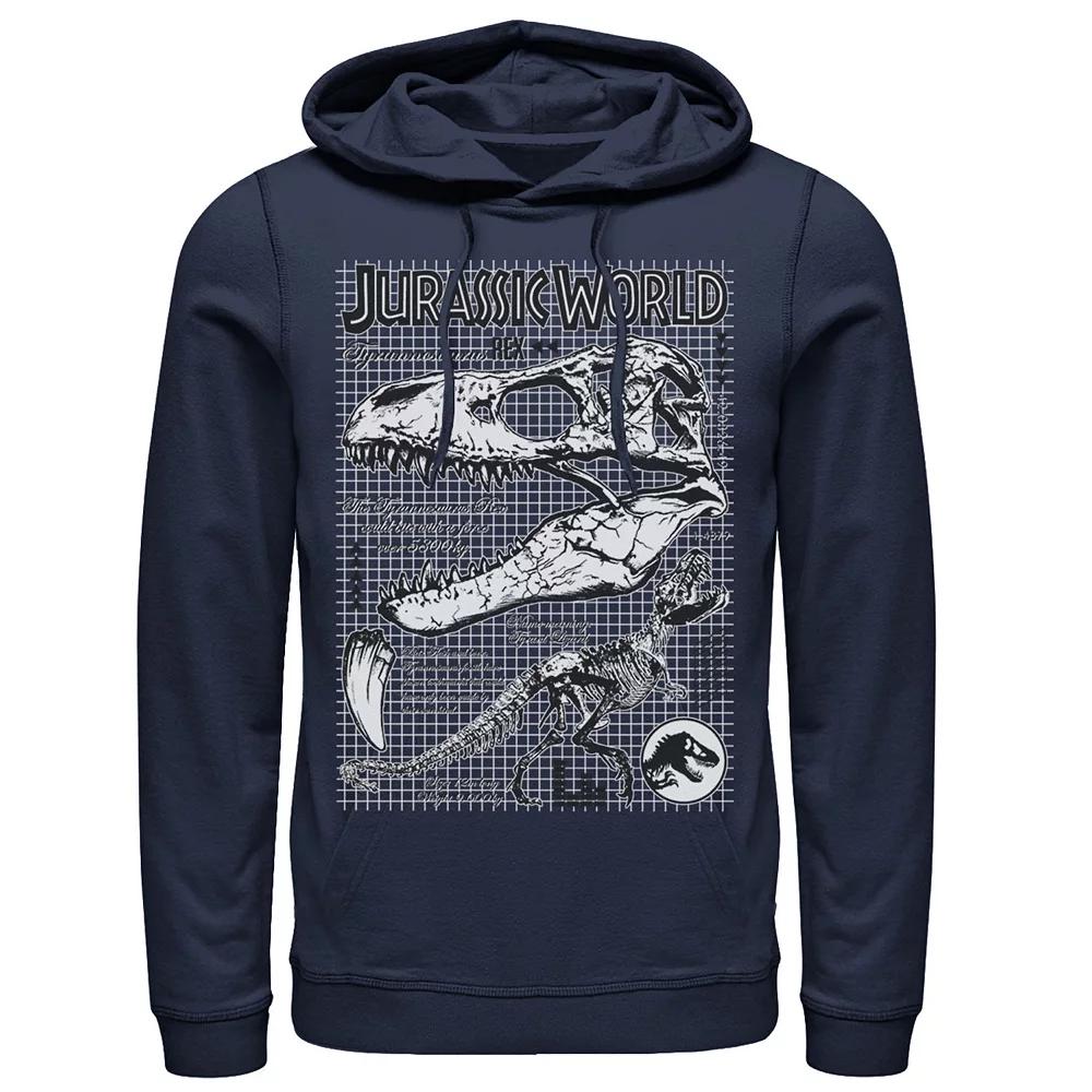 Men's Jurassic World Two T-Rex Bones Schematic Hoodie,  Product Image