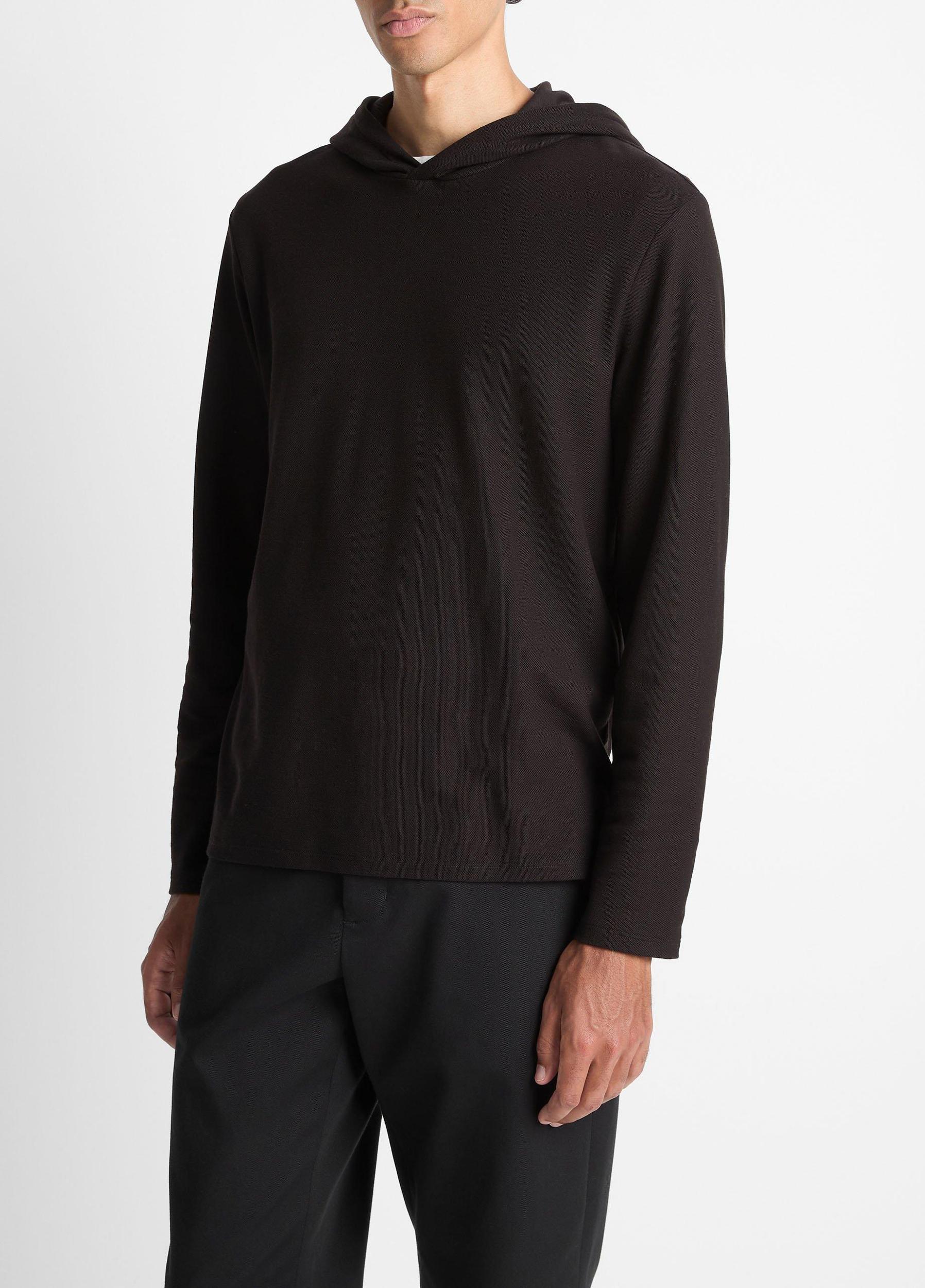 Pima Cotton Piqué Hoodie Product Image