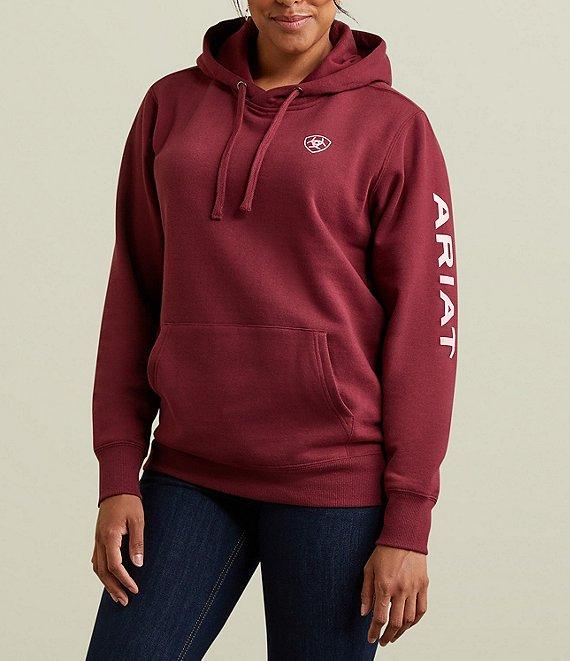 Ariat Logo Long Sleeve Kangaroo Pocket Hoodie Product Image