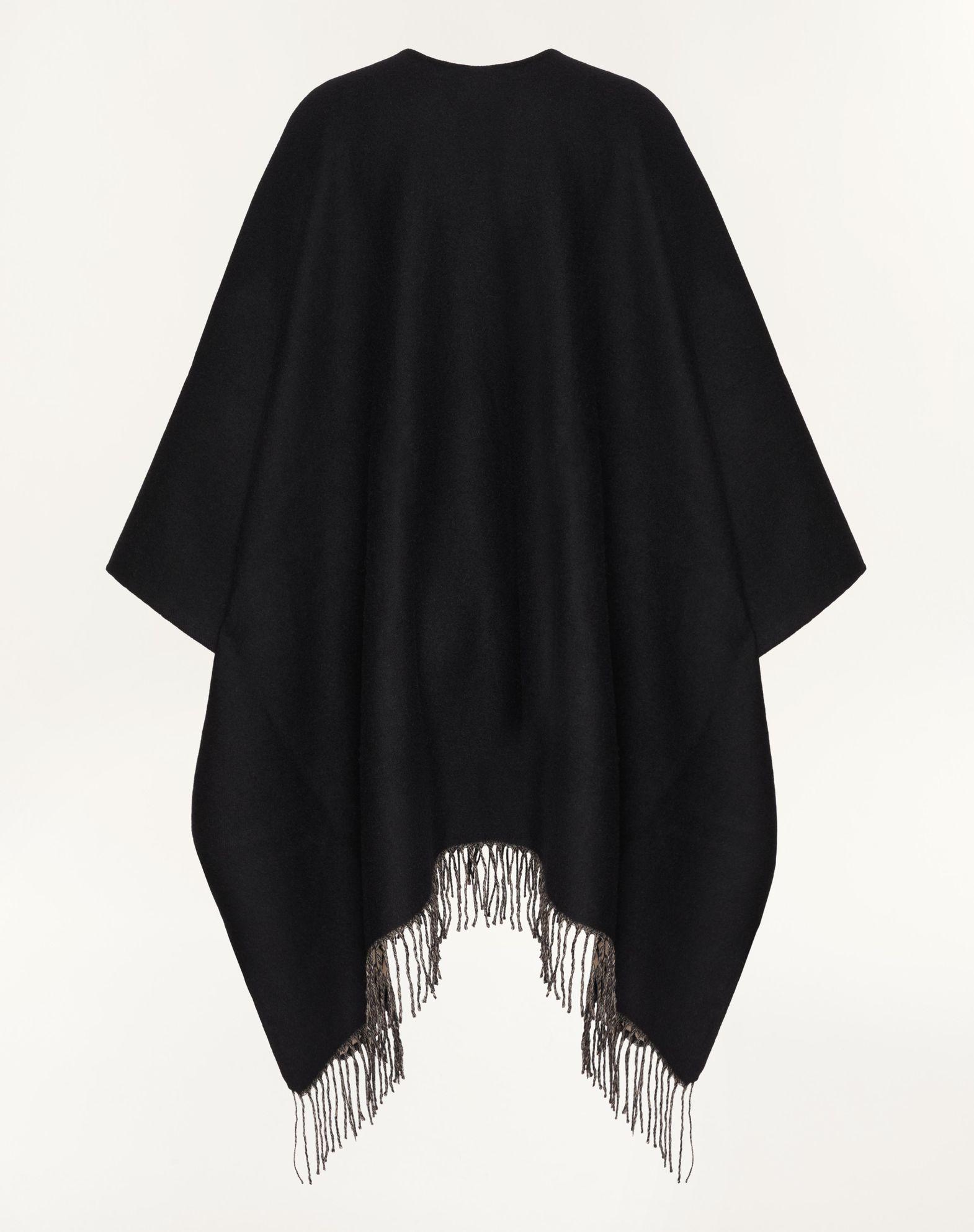 Double Toile Iconographe Poncho In Wool, Silk And Cashmere  Product Image