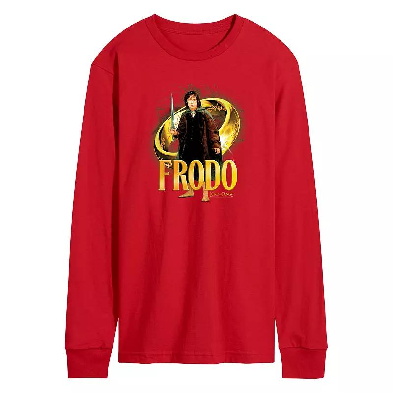 Men's Lord Of The Rings Frodo Baggins Ring Long Sleeve Graphic Tee,  Product Image