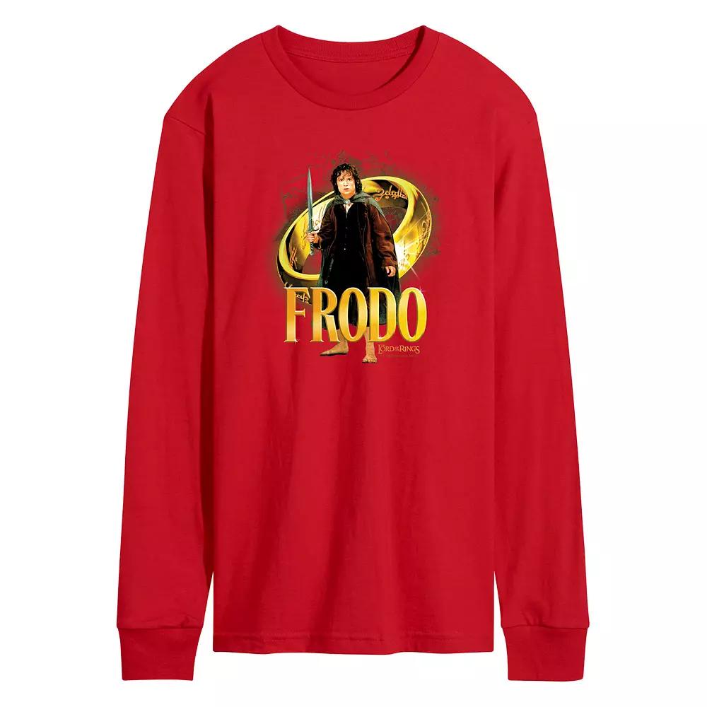 Men's Lord Of The Rings Frodo Baggins Ring Long Sleeve Graphic Tee,  Product Image