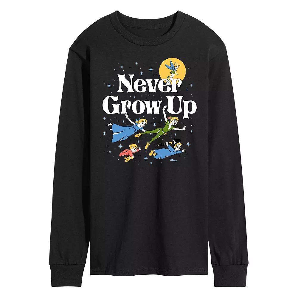 Disney's Peter Pan Men's Never Grow Up Long Sleeve,  Product Image