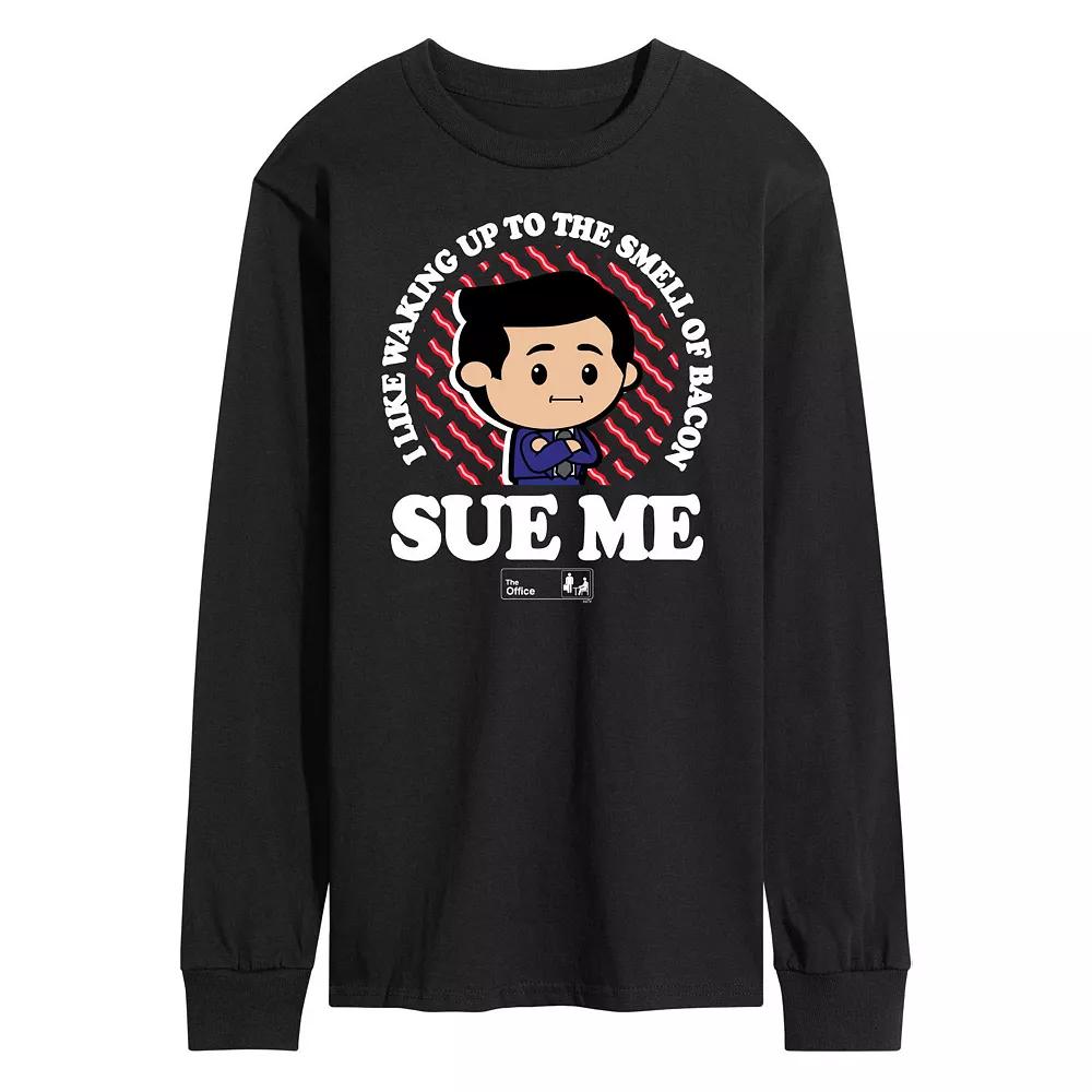 Men's The Office Bacon Sue Me Long Sleeve,  Product Image