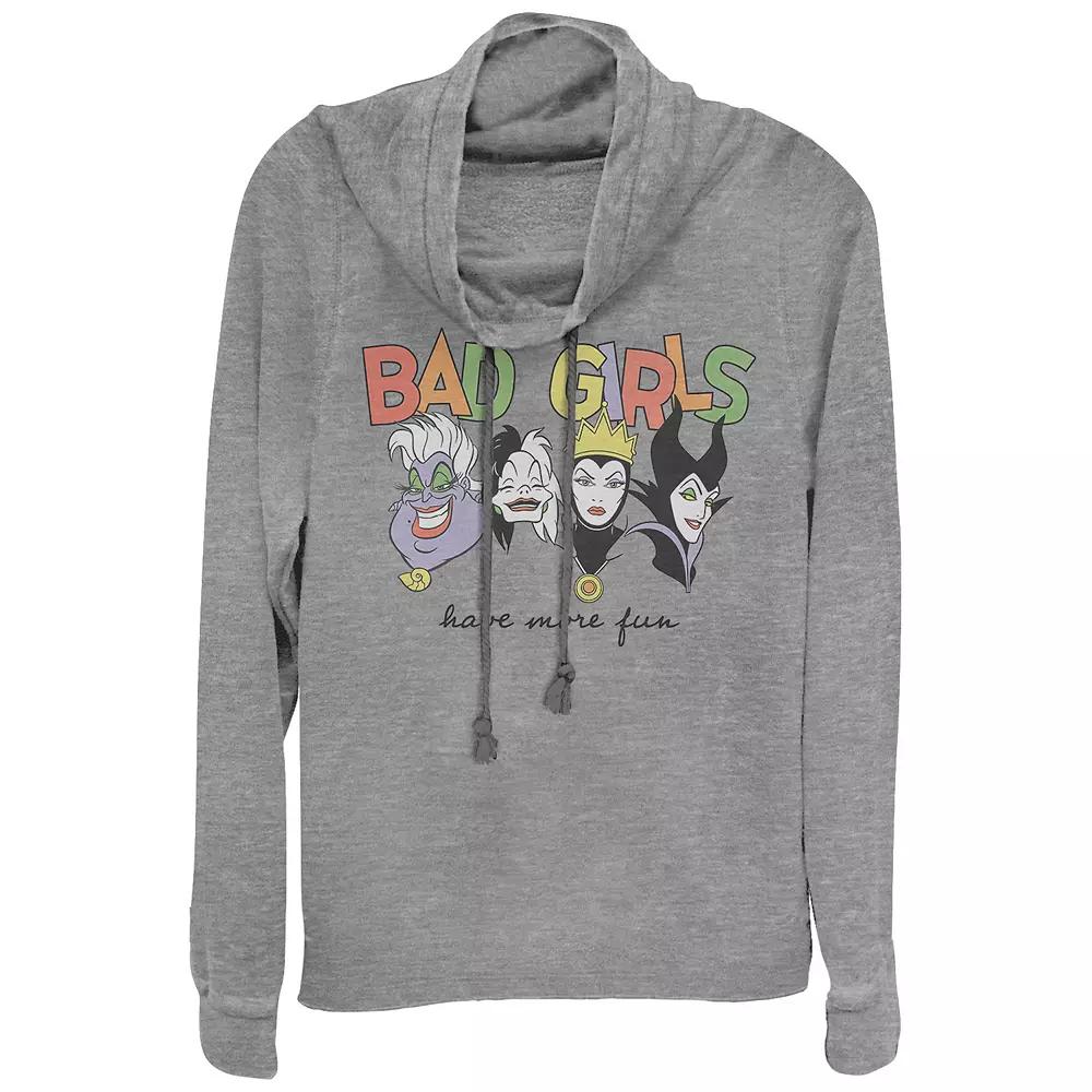 Disney Villains Bad Girls Have More Fun Women's Plus Cowlneck Graphic Lightweight Long Sleeve, Girl's,  Product Image