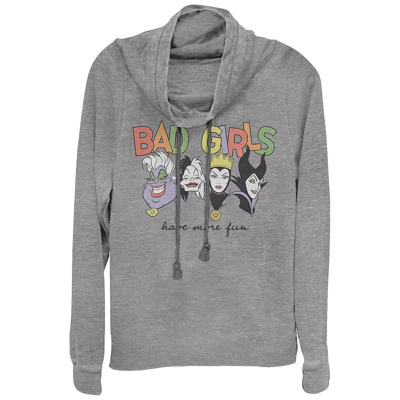 Disney Villains Bad Girls Have More Fun Women's Plus Cowlneck Graphic Lightweight Long Sleeve, Girl's,  Product Image