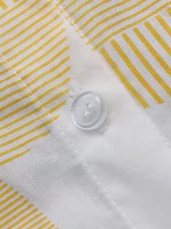 Long Sleeves Loose Polka Dot Printed Lapel Shirts Tops Product Image