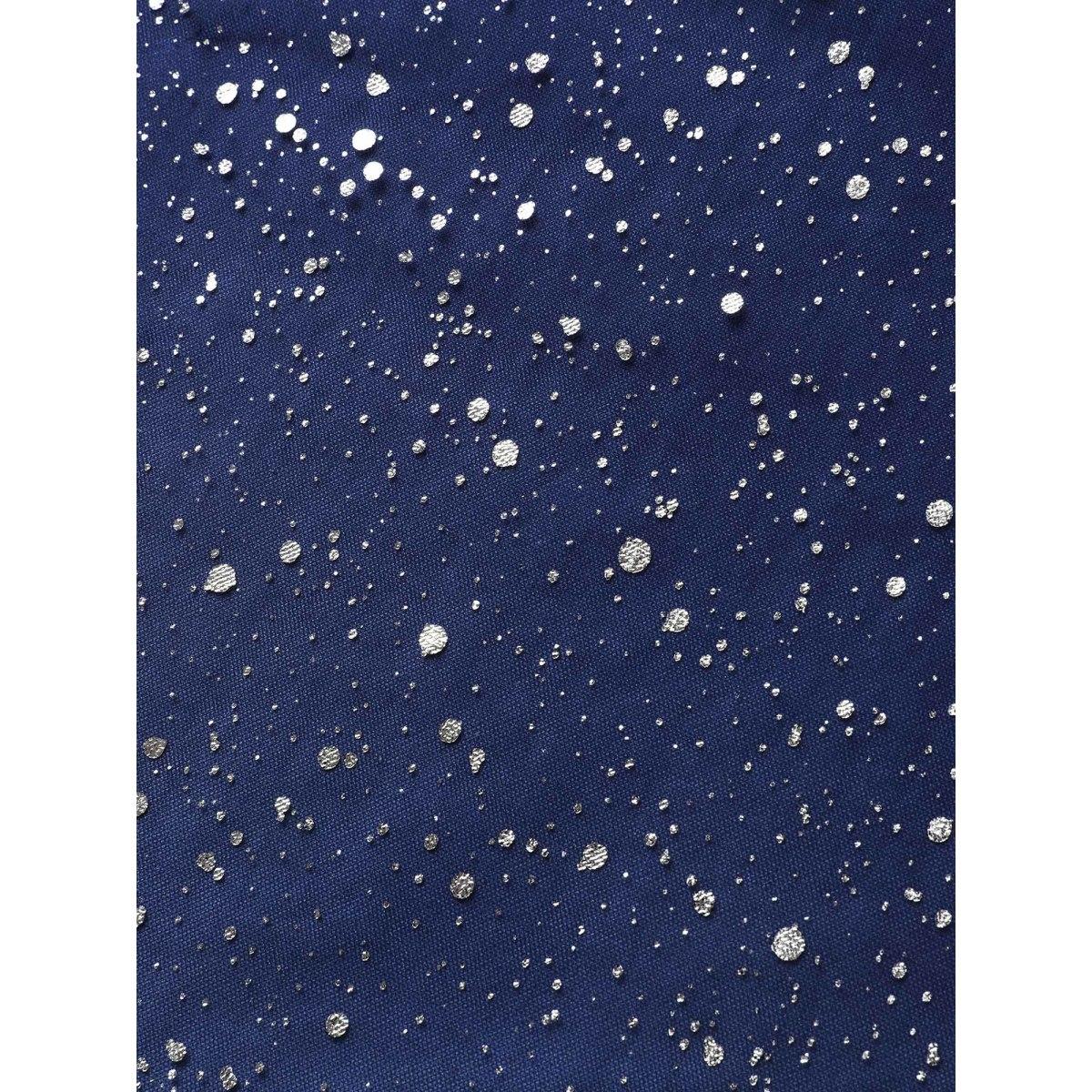 Plus Size Ombre Glitter Mesh Cami Midi Dress Navy Women Formal Texture U-neck Sleeveless Curvy BloomChic 28/5X Product Image