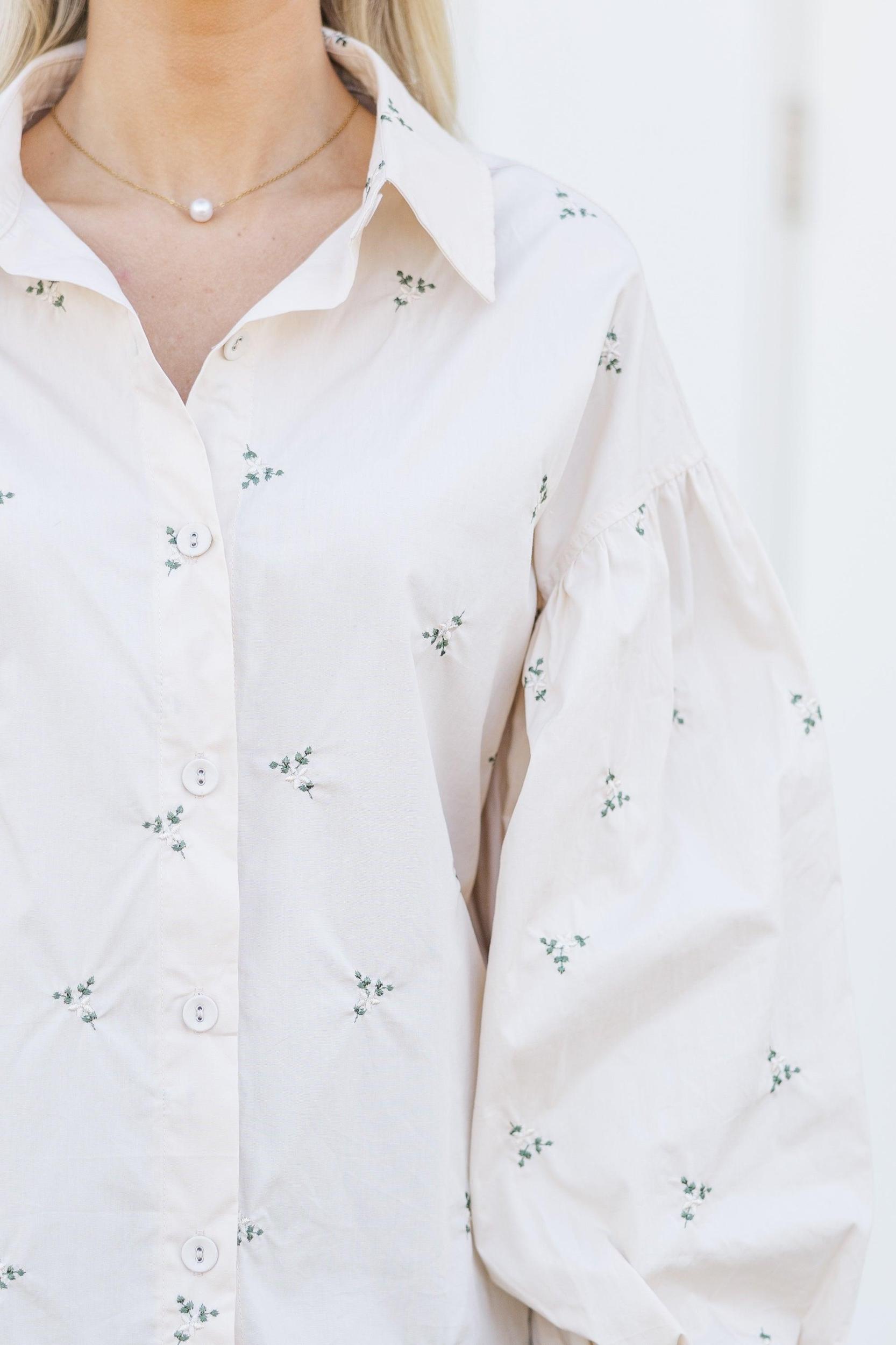 Beautiful Soul Cream Floral Blouse Female Product Image